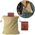 thumbnail image 2 of Foraging Bag, Canvas Waxed Foraging Pouch Mushroom Bags Collapsible Bushcraft Leather Pu Hunting Belt Bag Hiking Pouch for Outdoor Traveling Camping (Khaki) 7.87x8.46", 2 of 9