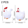 thumbnail image 3 of Jiibva Resin Chicken Figurines Cartoon Hen Statue Easter Decoration Realistic Chicken Desktop Ornaments,Crafts Animal Figurines Sculpture Gift, 3 of 7