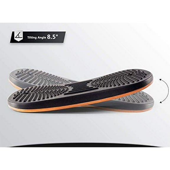 FEZIBO Standing Desk Mat Balance Board, Anti Fatigue Mat Standing Desk Office, Wobble Board with Ergonomic Design, Obsidian Black