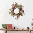 thumbnail image 6 of Christmas Candle Rings, Holiday Candle Wreaths, Artificial Red Berries and Cedarwood Garland for Pillar Candles, Plastic Table Centerpiece and Front Door Decoration, 6 of 7