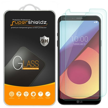 [2-Pack] Supershieldz for LG Q6 Tempered Glass Screen Protector, Anti-Scratch, Anti-Fingerprint, Bubble (Best Lg G2 Screen Protector)
