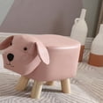 thumbnail image 5 of Wooden Low Seat for Home & Kindergarten Adorable Pink Dog-Shaped Kids Stool, 5 of 5