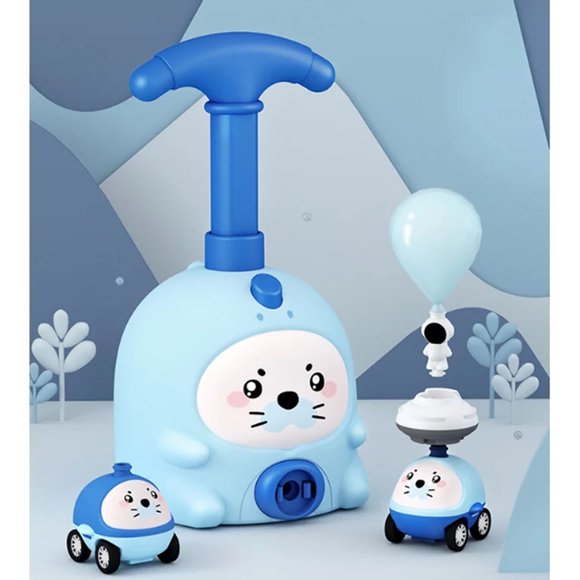 Dsseng Balloon Powered Cars Balloon Racers Aerodynamic Cars Stem Toys Party Supplies Preschool Educational Science Toys with Manual Balloon Pump for Kids Boys Girls 3+ and Classroom