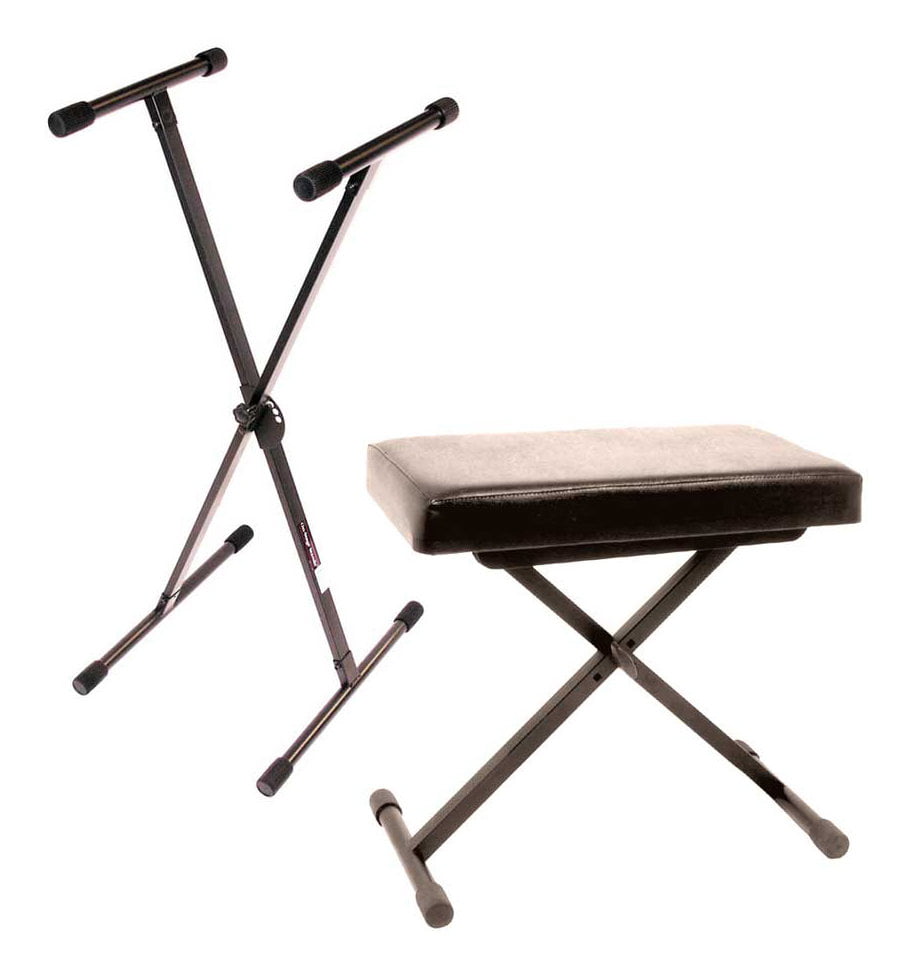 World Tour Keyboard Stand and Deluxe Padded Bench Package 