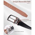thumbnail image 7 of AWAYTR Men Reversible Leather Belt - 1.33'' Wide Genuine Leather Dress Belt for Casual and Business Wear, 7 of 7