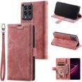 thumbnail image 1 of Funda tipo billetera para T-mobile Revvl 6 Pro 5g, funda protectora magnética de cuero con tapa a prueba de golpes con soporte para tarjeta de crédito y correa para la muñeca para T-mobile Revvl, 1 of 5