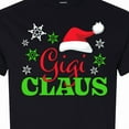 thumbnail image 4 of Inktastic Gigi Claus with Christmas Santa Hat and Snowflakes T-Shirt, 4 of 5