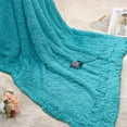 thumbnail image 3 of Homore Fashional Shaggy Faux Fur Throw Blanket for Kids and Adult, 60" x 80" , Blue, 3 of 7