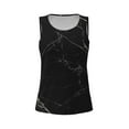 thumbnail image 6 of Sigee Black Marble Texture Abstract for Women's Workout Tank Top,Running Tank Tops,Sleeveless Gym Clothes, 6 of 8