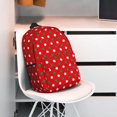 thumbnail image 3 of Rateoe White and Green Polka Dot Pattern Student Backpack Water-resistant Backpack 15-inch Laptop Backpack Lightweight Adjustable School Backpack, 3 of 6