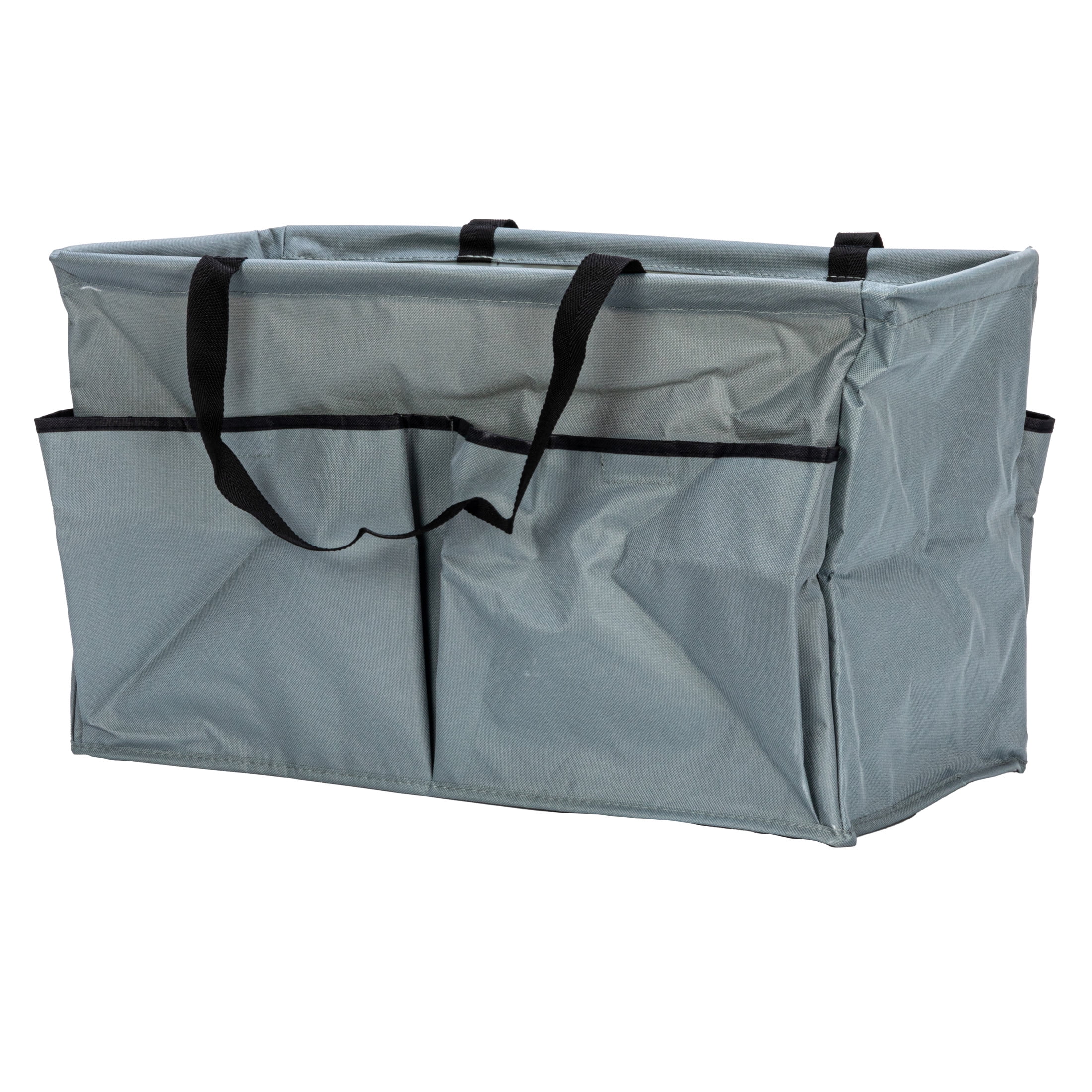 Household Essentials Gray Krush Container All-Purpose Utility Tote with Pockets