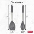 thumbnail image 6 of GoodCook Pro 2 Piece Turner & Spoon Set for Kitchen Cooking, Stainless Steel with Nylon Heads, 6 of 15