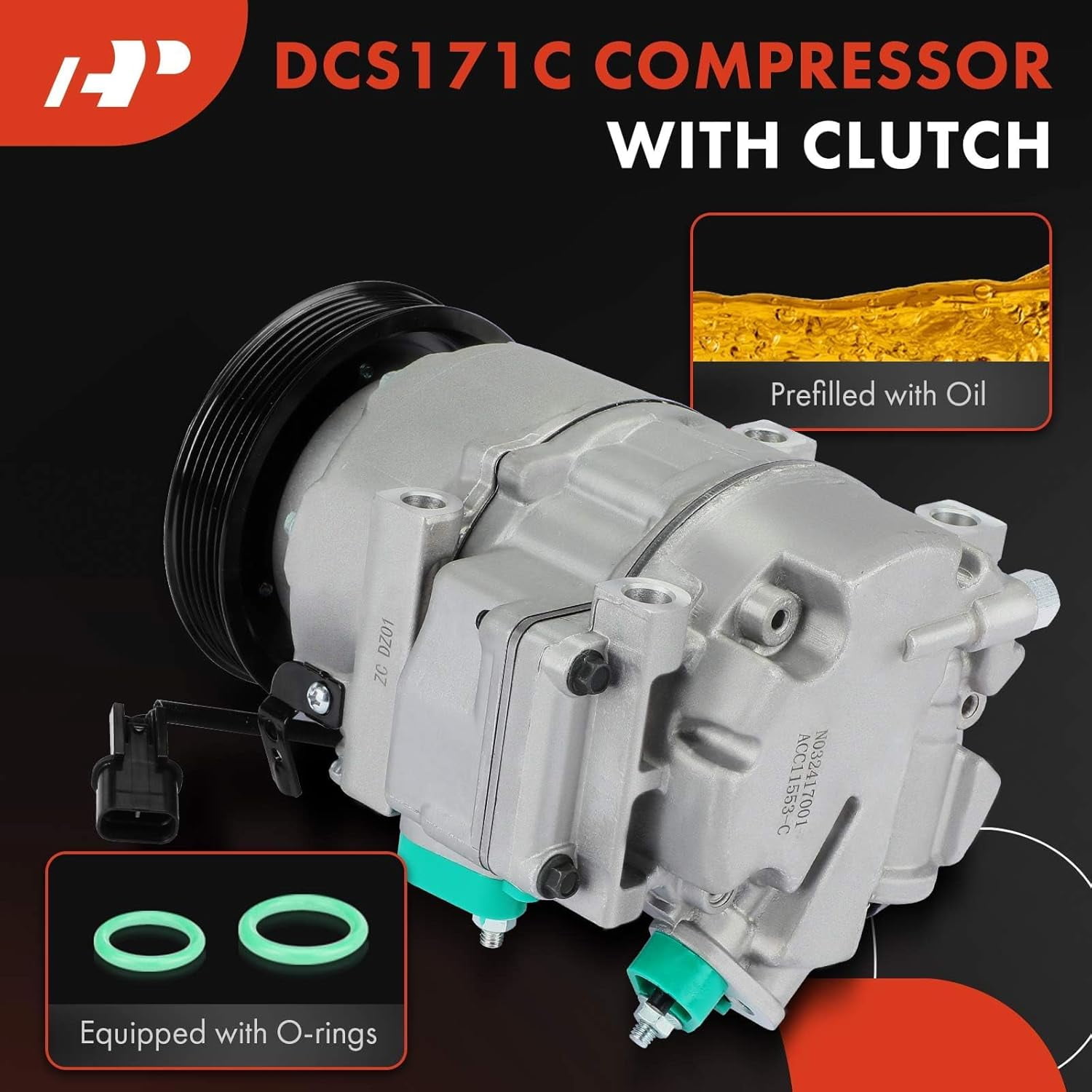 A-Premium Air Conditioner AC Compressor with Clutch Compatible with Kia Sorento 2014-2015 2.4L