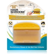 HairShroom Reusable Shower & Bathtub Wall Hair Catcher & Grabber Snare for the Hidden Storage to Prevent Clogged Drains, Black