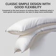 thumbnail image 5 of Naittoop 2pcs Thin Flat Soft Bed Pillows Standard Bed Pillows for Sleeping Standard Size Luxury Hotel Collection Pillow Soft Fluffy for Side and Back Sleepers 18.9*29.13 in, 5 of 8