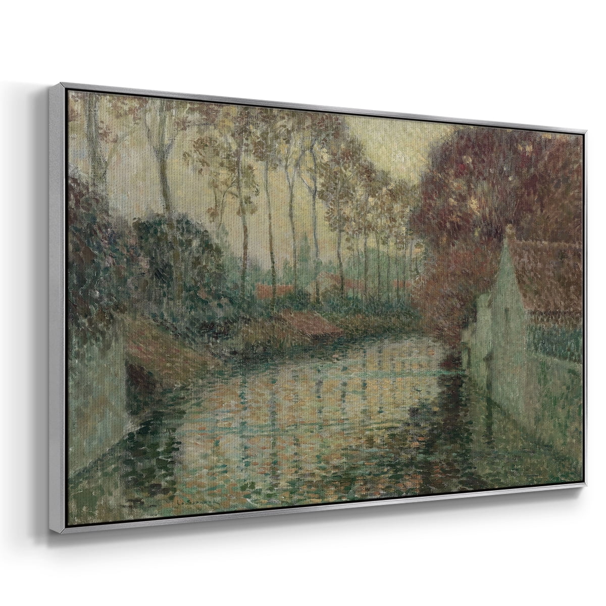 Vintage Landscape-CCCXXV By Wexford Home Framed in Silver Wood Gallery Wrapped Canvas 25 in. x 37 in.