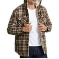 thumbnail image 6 of GigrtiJin Men's Flannel Shirt Jacket Plus Size Fleece Lined Plaid Jackets Coat Full Zip up Winter Outwear Hooded Coats, 6 of 6