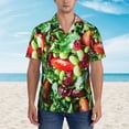 thumbnail image 4 of Vegetable Salad Hawaiian Shirts For Men, Summer Short-Sleeve Relaxed-Fit Button-Down Shirts X-Large, 4 of 9