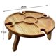 thumbnail image 4 of 2 mesas de picnic portátiles plegables para exteriores, mesa de camping plegable pequeña de madera para vino, mesa de picnic pequeña, 4 of 7