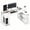 White, variant on 47/53-inch Desk with USB Charging Port and LED Light, Reversible L-shaped Table With Power Socket and Monitor Stand