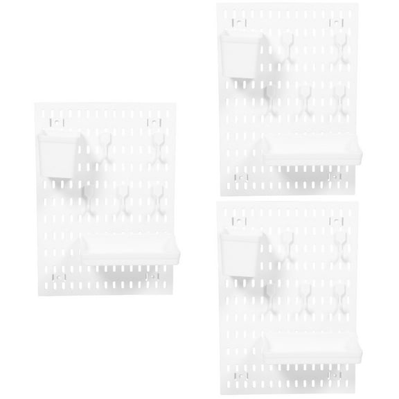 HOMEMAXS 3 Sets of Door Back Pegboard Shelf Pegboard Organizer Pegboard Display -Mounted Rack