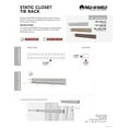 thumbnail image 2 of Rev-A-Shelf TRC-12NS-CR Classic Closet 11-3/4" Static Stationary Tie Rack Organizer For 23, 2 of 4