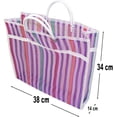 thumbnail image 2 of 3 Bolsas Con Fuelle para Compras, Malla de Alta Resistencia Reforzada con Ribete, Reutilizables y Ecologicas en Colores Surtidos, 2 of 4
