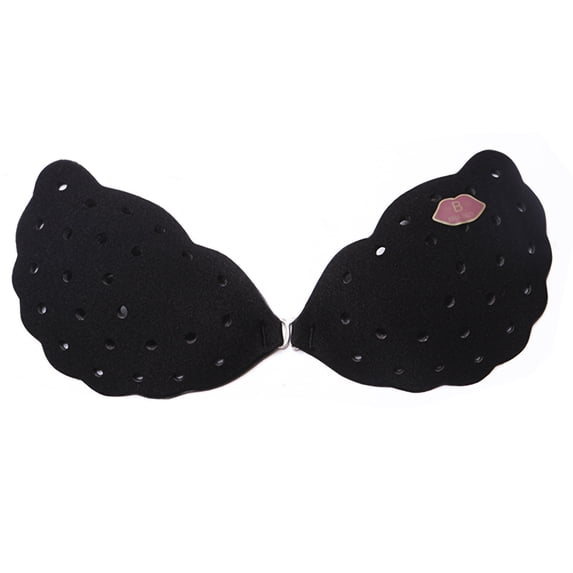 SAYFUT Strapless Bra Push up Reusable Silicone Women Self Adhesive Sticky Backless Dresses and Wedding Party Bra, Multiple Styles and Sizes,Black