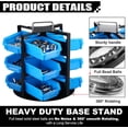thumbnail image 7 of Rotating Storage Bins Tool Organizer 3 Tiers Hardware Crafts Small Parts, Nuts and Bolts, Revolving 12 Bins Storage for Workshop, Shed, Garage, Home(Blue)$$Tools & Hardware Other, 7 of 7