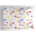 thumbnail image 1 of Pastel Pillow Sham Watercolor Texture Liquid Paint Drops Dots Aquarelle Art Style Romantic Colorful, Decorative Standard Queen Size Printed Pillowcase, 30 X 20 Inches, Multicolor, by Ambesonne, 1 of 2