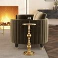 thumbnail image 7 of Bowery Hill Aluminium Antique Gold End Table in Gold, 7 of 7