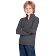 thumbnail image 3 of Arshiner Boy's Cable Knitted Sweater Half Zip Lightweight Casual Pullovers, 3 of 6