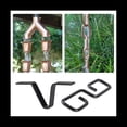 thumbnail image 5 of Rain Chain Gutter Adapter, Black V-Shaped Rain Chain Adapter with S-Shaped Hook, Rain Chain Hook for Outside, 5 of 8