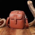 thumbnail image 5 of Crossbody Leather Bag for women,Vintage Small Anti-Theft Messenger Bag Built-In Purse Card Slots,Double Layer leather Crossbody Purse (Blue), 5 of 6