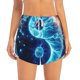 thumbnail image 2 of Balery Blue Yin And Yang Pantalones cortos deportivos para mujer con forro y dos bolsillos, elásticos, para entrenamiento, gimnasio, yoga-XX-Large, 2 of 7