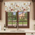 thumbnail image 6 of Farmhouse Botanical Curtain Valances for Windows, Kitchen Valance Window Treatments Panel 2 Pack, Pastoral Summer Spring Floral Rod Pocket Short Curtains for Bathroom Bedroom 42 x 12 Inch, 6 of 8