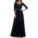 thumbnail image 5 of Vestido de noche largo elegante para mujer, con escote en V, para dama de honor y boda, 5 of 5