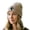 Khaki, variant on Knit Beanie with Devil Ghost Embroidery, White Cuffed Winter Skull Cap for Hall-oween Unisex Hats,Size Free Size