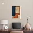 thumbnail image 3 of Blue And Cream II Canvas Midcentury Abstract Wall Art by Art Remedy, Gallery Wrapped, 16" x 24", 3 of 7