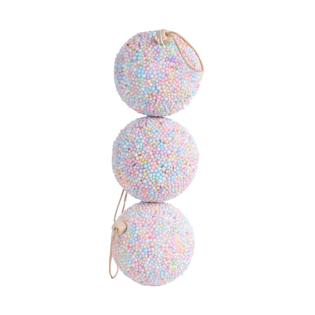 Conjunto De 3 Adornos Navideños Colgantes Con Cuentas Arcoíris Y Piruletas Árbol De Navidad Con Cuentas Arcoíris Y Pastel Helado Decoración Navideña Decoración Para Fiestas Navideñas En Casa