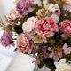 thumbnail image 3 of Ramo de imitación, rosa de bola pequeña de estilo europeo, decoración del hogar de flores de imitación, ramo de imitación (rosa oscuro) ILoveMilan JM, 3 of 5