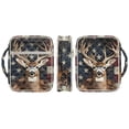 thumbnail image 7 of TSOVTHRID Deer Elk American Flag Print Bible Carrying Case for Women Men, Bible Cover with Portable Handle, Lightweight Quilted Church Bag for Girls Bibles Study Supplies, 7 of 7