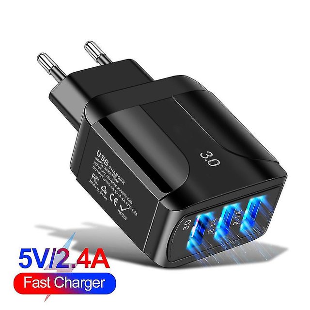 Cargador de viaje con dos puertos de alimentación USB de 2,1 A con control de calidad de la UE para teléfono