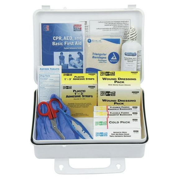143-Piece 25 Person ANSI Plus First Aid Kit with Plastic Case (1 Kit)