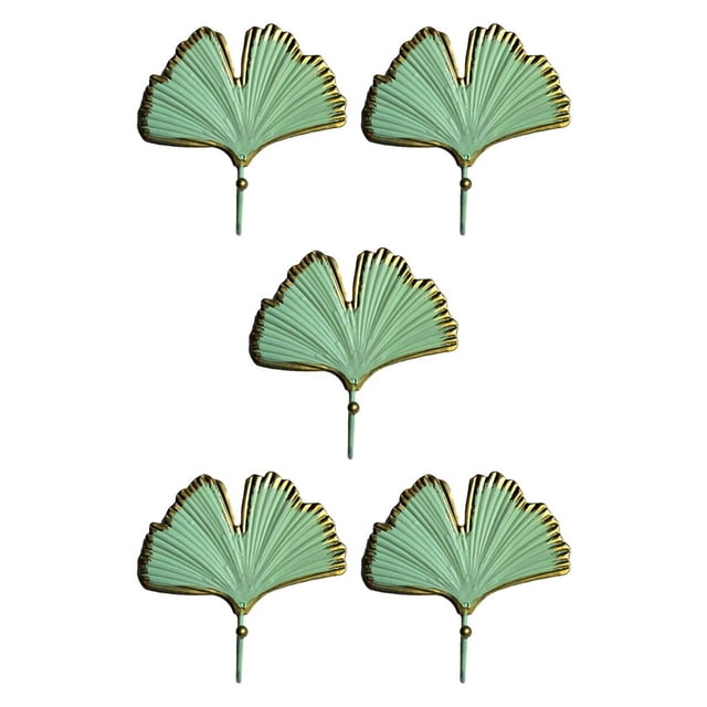 Injueey Gancho para colgar abrigos de una sola hoja de oro verde nórdico, Mini gancho para llaves de pared para el hogar Type3 NO3