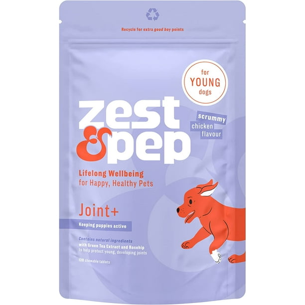 Zest & Pep Hip & Joint Supplements for Dogs Puppy & Young Dog Joint