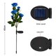 thumbnail image 5 of FloreceBien Luces solares de estaca para jardín, luces de flores de rosas, luces LED solares con 5 rosas, impermeables para jardín, patio, decoración navideña, 5 of 8