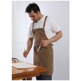 thumbnail image 4 of Delantal de trabajo con bolsillos, delantal unisex con cinturón ajustable e impermeable para el trabajo, hornear, jardín, cocina, barbacoa, 4 of 4