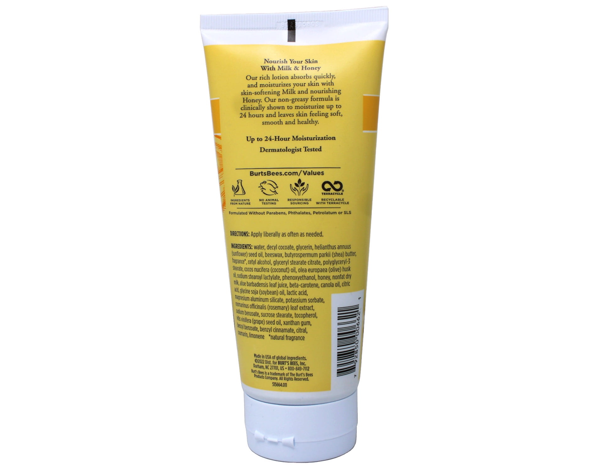 3 Pack Burt's Bees Naturally Nourishing Milk and Honey Body Lotion 6.0oz Each