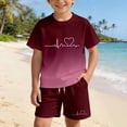 thumbnail image 4 of Tiijoy Toddler Girls Summer Outfits Gradient Short Sleeve T Shirt Shorts Set, Sizes 2-3, 4 of 4
